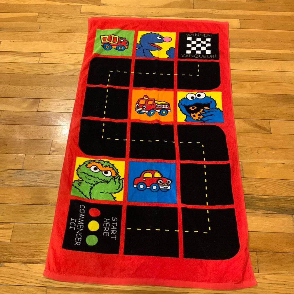 Sesame Street Racing Beach Towel